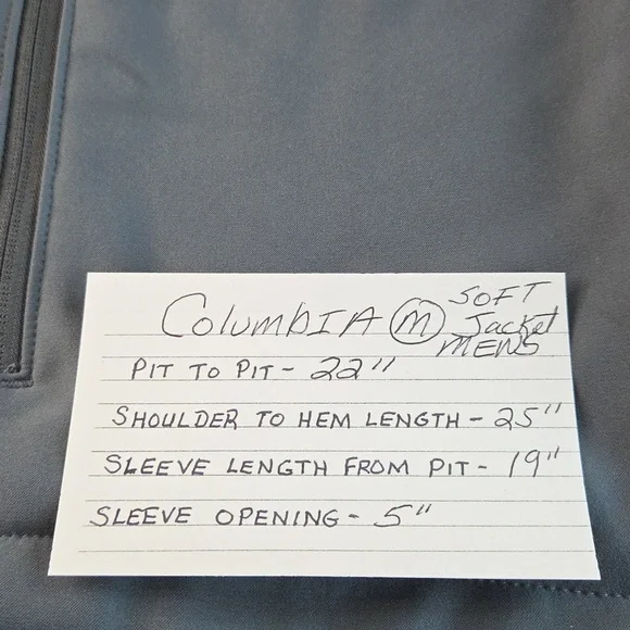 Columbia Ascender Mens M Soft Shell Jacket. Graphite Gray. Ultimate Warmth - Picture 16 of 16